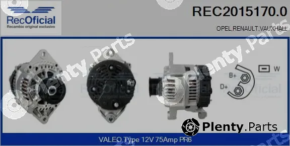 Recoficial REC2015170.0 — Alternator