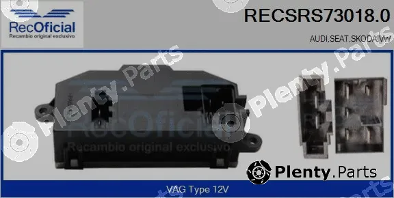 Recoficial RECSRS73018.0 — Resistor, interior blower