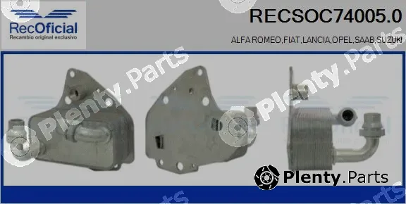 Recoficial RECSOC74005.0 — Oil Cooler, engine oil