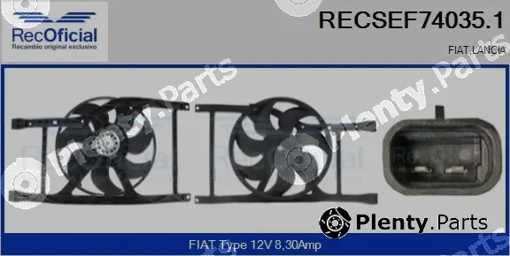 Recoficial RECSEF74035.1 — Electric Motor, radiator fan