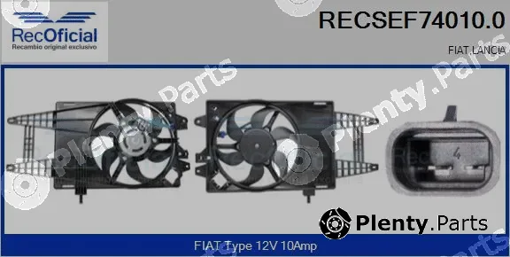 Recoficial RECSEF74010.0 — Electric Motor, radiator fan