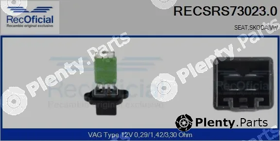 Recoficial RECSRS73023.0 — Resistor, interior blower