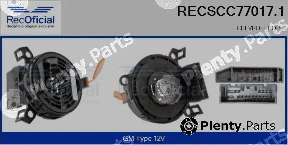 Recoficial RECSCC77017.1 — Clockspring, airbag