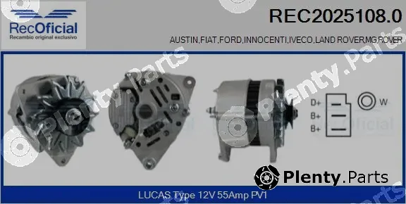 Recoficial REC2025108.0 — Alternator