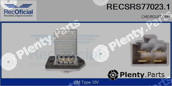 Recoficial RECSRS77023.1 — Resistor, interior blower