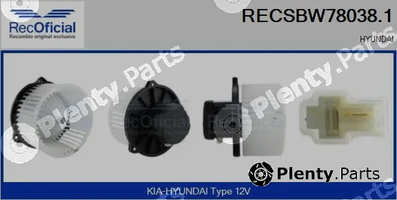 Recoficial RECSBW78038.1 — Interior Blower
