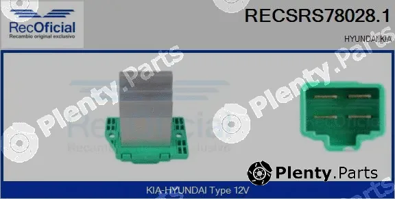 Recoficial RECSRS78028.1 — Resistor, interior blower