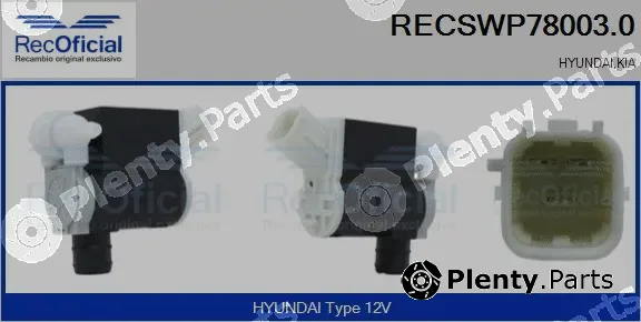 Recoficial RECSWP78003.0 — Washer Fluid Pump, window cleaning