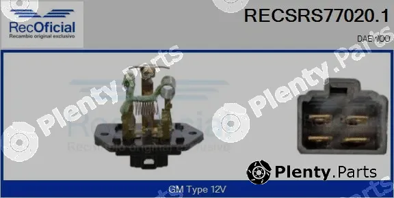 Recoficial RECSRS77020.1 — Resistor, interior blower