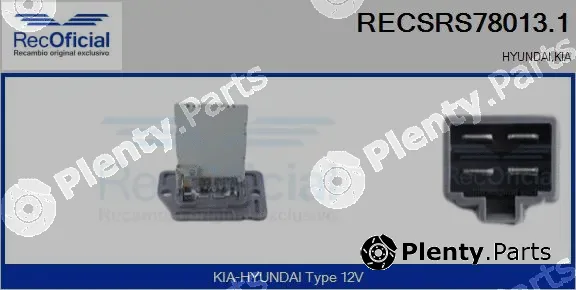 Recoficial RECSRS78013.1 — Resistor, interior blower