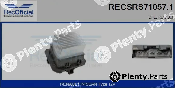 Recoficial RECSRS71057.1 — Resistor, interior blower
