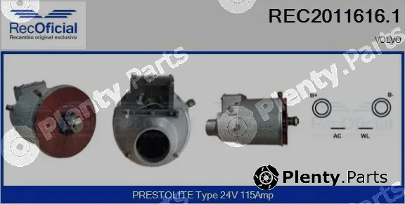 Recoficial REC2011616.1 — Alternator