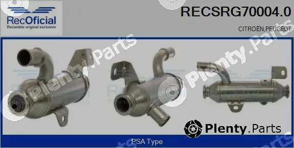 Recoficial RECSRG70004.0 — Cooler, exhaust gas recirculation