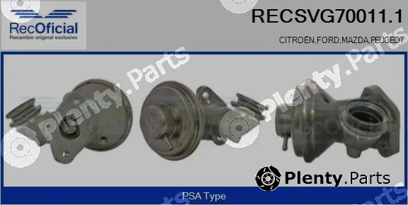 Recoficial RECSVG70011.1 — EGR Valve