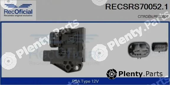 Recoficial RECSRS70052.1 — Series resistor, electric motor (radiator fan)