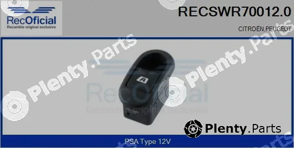 Recoficial RECSWR70012.0 — Switch, window regulator