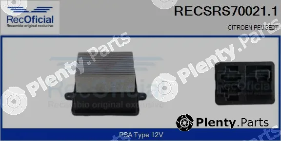 Recoficial RECSRS70021.1 — Resistor, interior blower