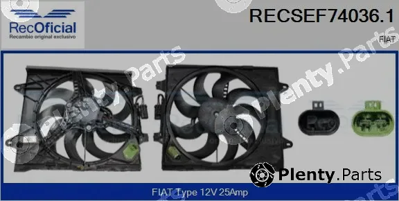 Recoficial RECSEF74036.1 — Electric Motor, radiator fan