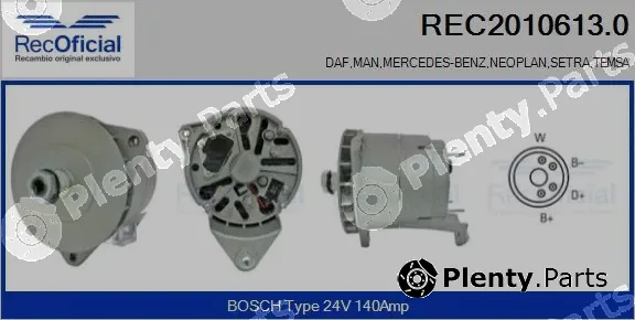 Recoficial REC2010613.0 — Alternator