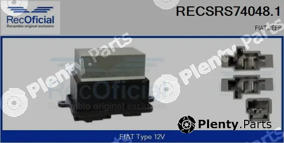 Recoficial RECSRS74048.1 — Resistor, interior blower