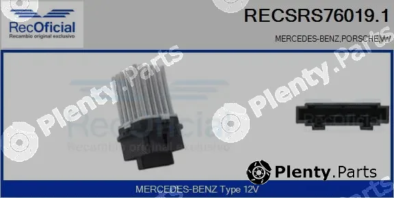Recoficial RECSRS76019.1 — Resistor, interior blower