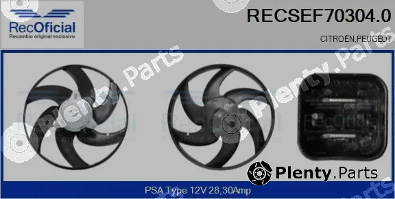 Recoficial RECSEF70304.0 — Electric Motor, radiator fan