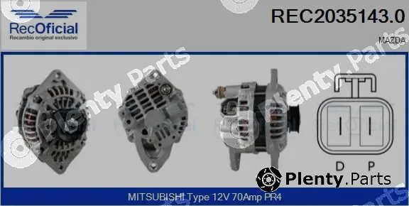Recoficial REC2035143.0 — Alternator