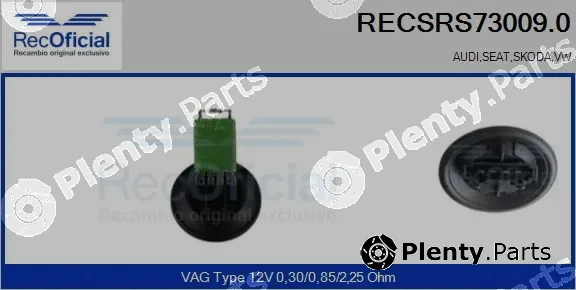 Recoficial RECSRS73009.0 — Resistor, interior blower
