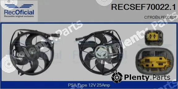 Recoficial RECSEF70022.1 — Electric Motor, radiator fan