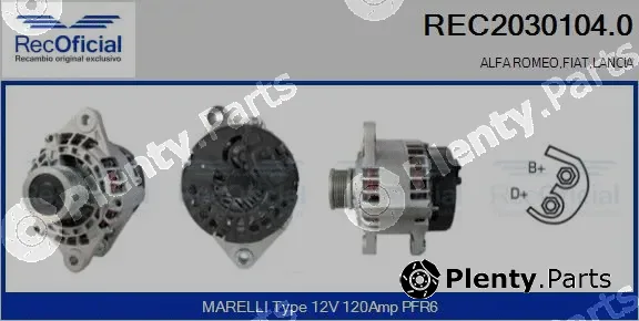 Recoficial REC2030104.0 — Alternator