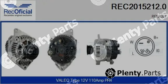 Recoficial REC2015212.0 — Alternator