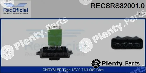 Recoficial RECSRS82001.0 — Resistor, interior blower