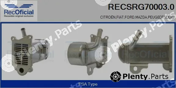 Recoficial RECSRG70003.0 — Cooler, exhaust gas recirculation