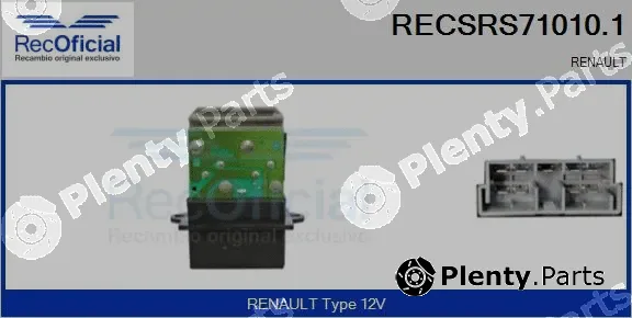 Recoficial RECSRS71010.1 — Resistor, interior blower