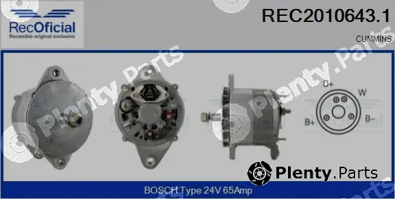 Recoficial REC2010643.1 — Alternator
