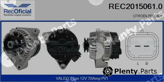 Recoficial REC2015061.0 — Alternator