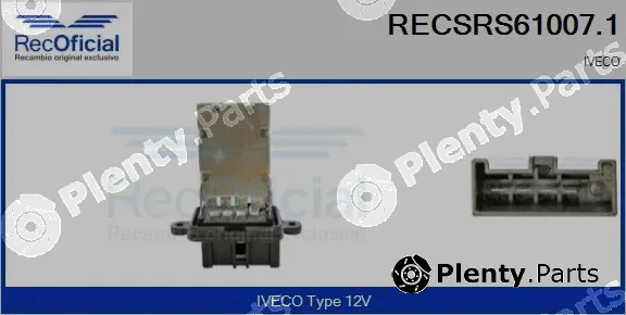 Recoficial RECSRS61007.1 — Resistor, interior blower