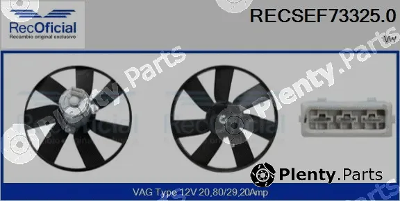 Recoficial RECSEF73325.0 — Fan, engine cooling