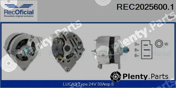 Recoficial REC2025600.1 — Alternator