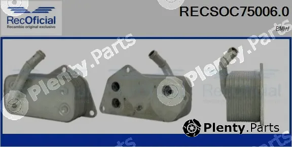 Recoficial RECSOC75006.0 — Oil Cooler, engine oil