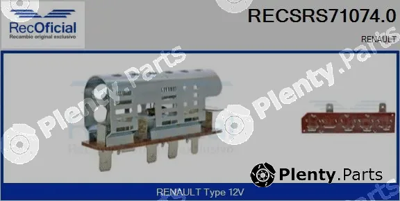 Recoficial RECSRS71074.0 — Resistor, interior blower