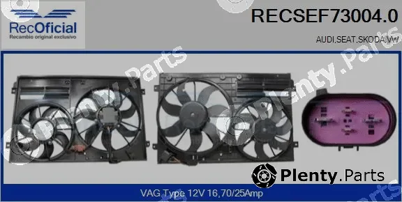Recoficial RECSEF73004.0 — Electric Motor, radiator fan