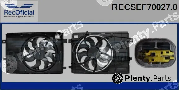 Recoficial RECSEF70027.0 — Electric Motor, radiator fan