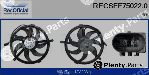 Recoficial RECSEF75022.0 — Electric Motor, radiator fan