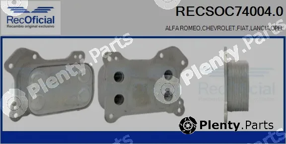 Recoficial RECSOC74004.0 — Oil Cooler, engine oil