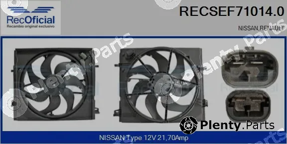 Recoficial RECSEF71014.0 — Electric Motor, radiator fan