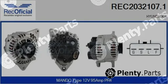 Recoficial REC2032107.1 — Alternator