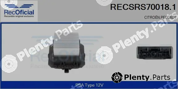 Recoficial RECSRS70018.1 — Resistor, interior blower