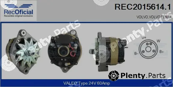 Recoficial REC2015614.1 — Alternator