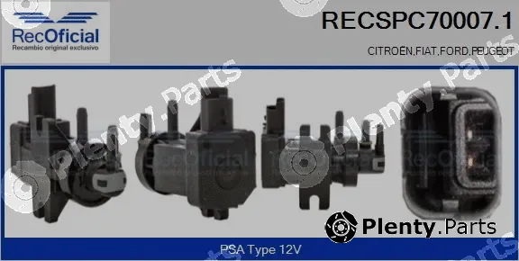 Recoficial RECSPC70007.1 — Pressure Converter, exhaust control